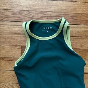 Wilo Teal and Yellow Tank Top